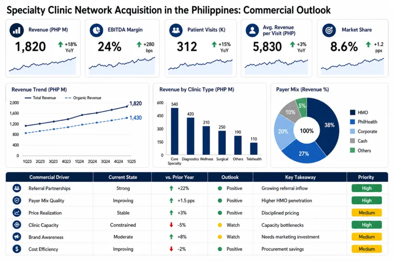 Commercial Due Diligence for the Acquisition of a Specialty Clinic Network in the Philippines